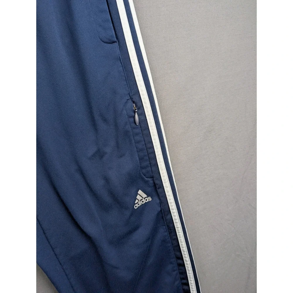 Adidas Mens Navy‎ Blue Three Stripe Track Pants Medium